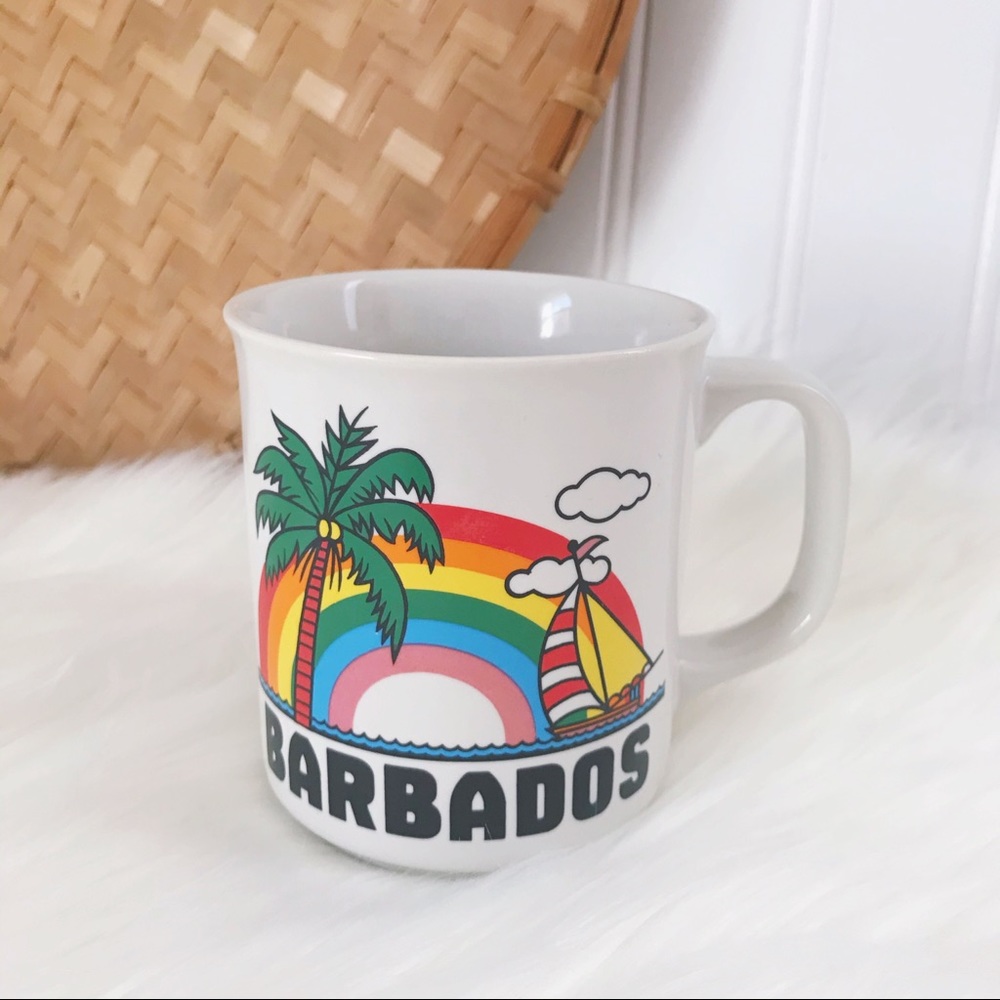Vtg Barbados Coffee Mug